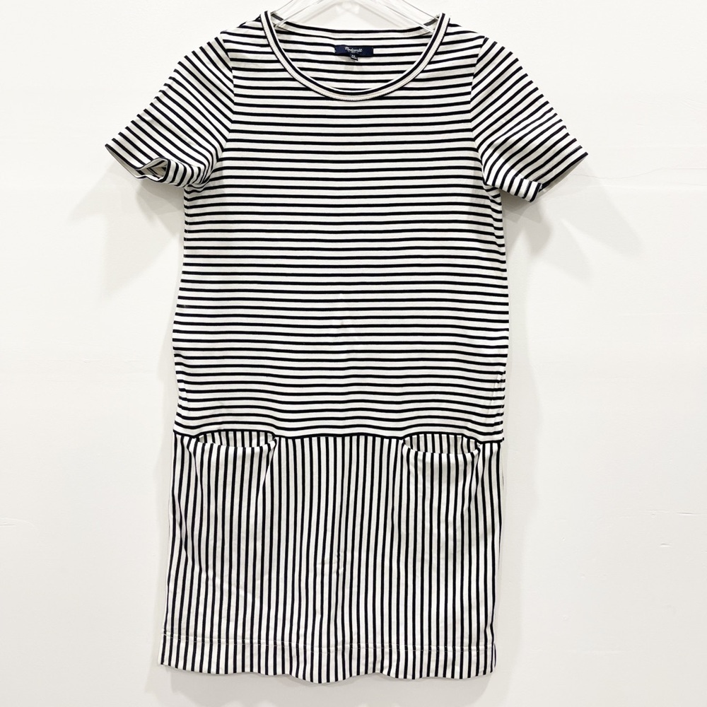 Madewell Dockside Striped Shift Dress Short Sleeve Crew Neck Casual XS